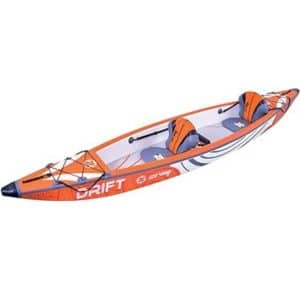 Zray Kayak Drift - Kayak Gonflable - Pour 2 Personnes - 100% Dropstitch - 426 X 81 Cm - Orange
