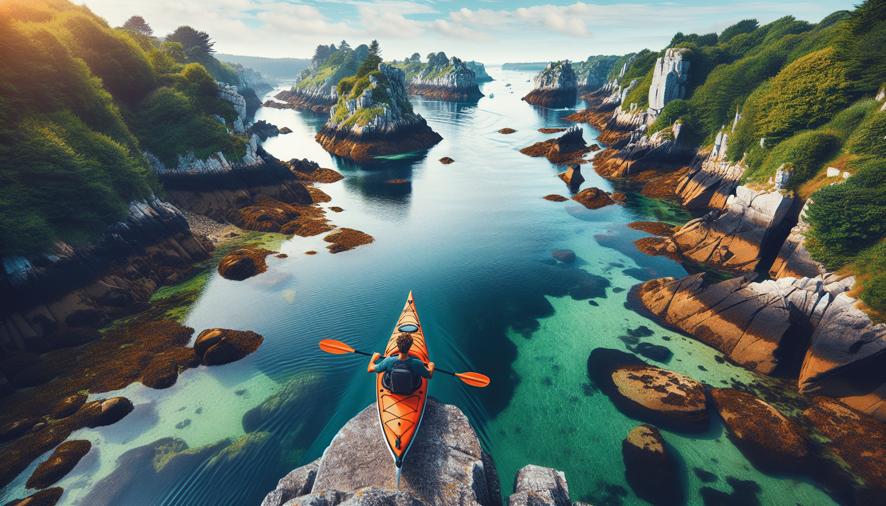 Kayak en Bretagne 1 découvrez où faire du kayak en france, en particulier en bretagne, avec des paysages magnifiques et des expériences inoubliables.